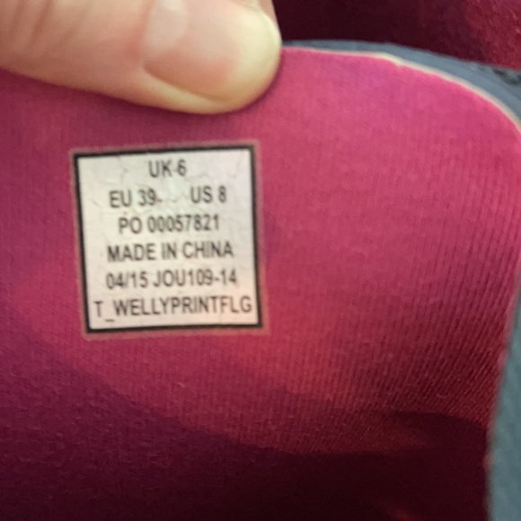 Joules tall rain boots size 8 - Picture 7 of 9